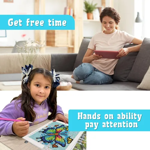 Miniatura 2 de Libfx Kits de arte de diamantes para niños, 4 piezas de arte de diamantes para niñas, niños, principiantes, artes y manualidades para niños de 8 a