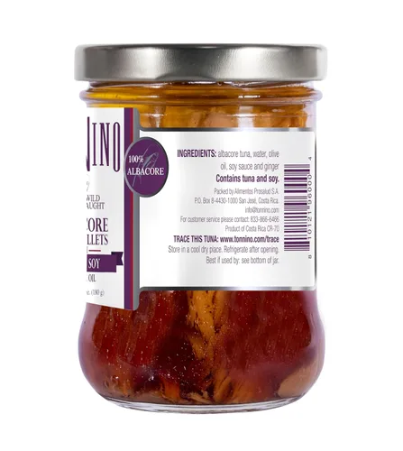 Miniatura 4 de Tonnino Atún Albacora - Trozos premium en agua con garbanzos, maíz y zanahorias - Paquete de 12 - Alternativa al salmón - Snacks proteicos - Comidas