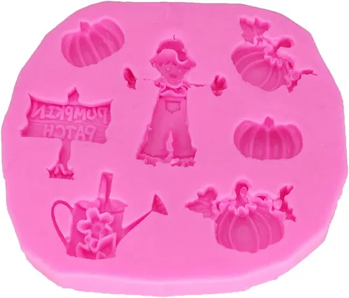Miniatura 8 de Moldes de silicona con forma de espantapájaros de calabaza para Halloween, herramientas de decoración de pasteles, bricolaje, chocolate, dulces