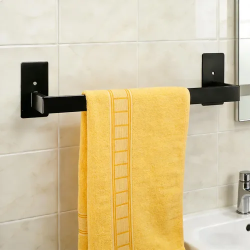 Miniatura 6 de Barra de Toalla de Baño Autoadhesiva, Toallero sin Perforación Fácil de Instalar, Soporte de Toalla de Mano Hecho de Acero Inoxidable Premium