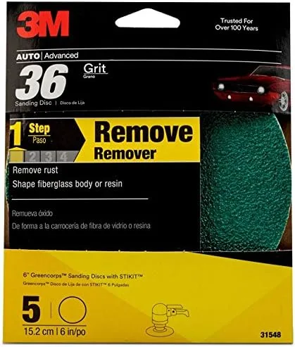 Miniatura 4 de 3 M 31548 Stikit Verde Corps 6" 36E Disco de grano (Pack de 20)