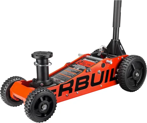 Miniatura 11 de Powerbuilt gato de garaje triple de 1360 kg, resistente para vehículos, camiones, automóviles, motocicletas, gato de transmisión, capacidad de 1.5