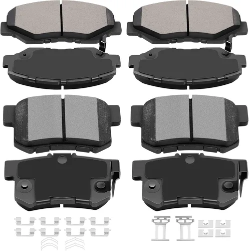 Miniatura 19 de ECCPP - Juego de 4 pastillas de freno de disco de cerámica traseras para 1994 1995 1996 1997 1998 1999 2000 2001 2002 2003 2004 para Ford Mustang