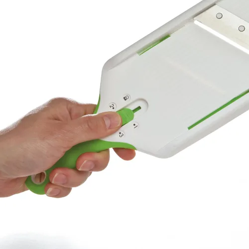 Miniatura 2 de PrepSolutions Cortadora de mandolina Adjust-A-Slice, verde, grosor ajustable, perfecta para verduras, frutas y más