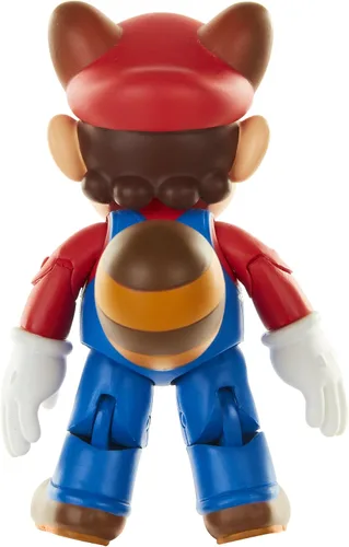 Miniatura 6 de Nintendo Super Mario Raccoon Mario Figura articulada de 4 pulgadas con accesorio de hojas