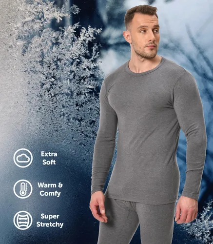 Miniatura 2 de Comfneat Ropa interior térmica para hombre, capa base superior e inferior