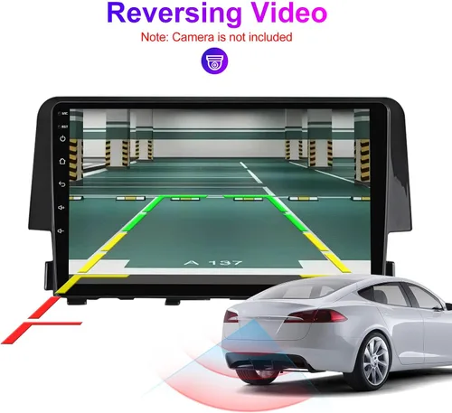 Miniatura 5 de Radio Android estéreo para Honda Civic 2016-2021, Biorunn 9 pulgadas GPS inalámbrico con cable Car-Play Android Auto IPS pantalla táctil navegación