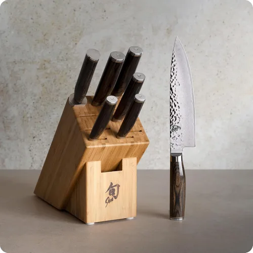 Miniatura 2 de Shun Premier - Juego de bloques profesionales de 8 piezas, cuenta con 6 cuchillos Shun Premier, acero de afilado y bloque de cuchillos de bambú