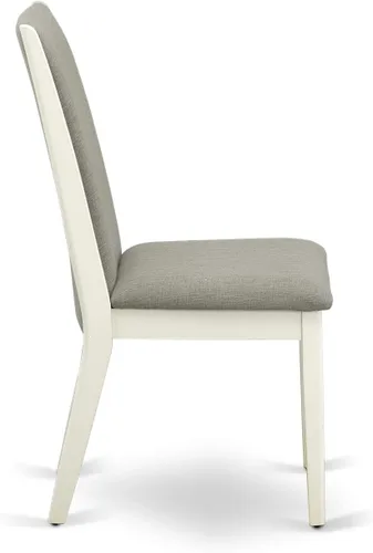 Miniatura 7 de East West Furniture BOLA3-WHI-06 - Juego de comedor de 3 piezas para espacios pequeños que contiene una mesa de cocina redonda y 2 sillas de comedor
