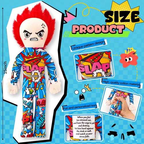 Miniatura 2 de VioraWhite Divertido regalo de broma de 15 pulgadas, regalo inspirado en la muñeca de bofetada para el alivio del estrés para marido, hombres, papá