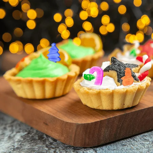 Miniatura 5 de Juego de 6 moldes de silicona de Navidad para chocolate y caramelos, Papá Noel, muñeco de nieve, árbol de Navidad, regalos de árbol de Navidad