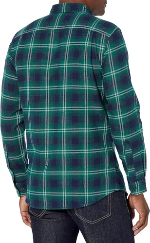 Miniatura 68 de Amazon Essentials Camisas de franela de manga larga para hombre, corte ajustado, a cuadros con botones