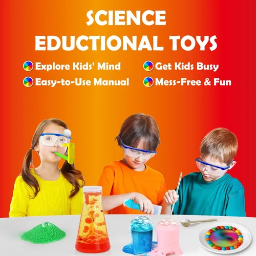 Miniatura 5 de UNGLINGA Kit de Ciencia de 33 Experimentos para Niños, Juguetes STEM para Proyectos Científicos, Regalos Educativos de Química para Niños y Niñas