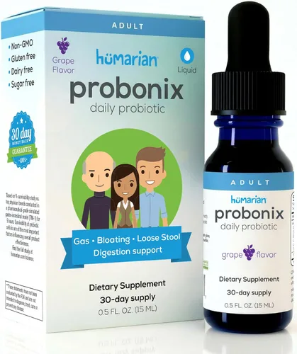 probonix # 1 líquido Probiotico gotas – Ideal para la hinchazón, Gas, estreñimiento, el SII, Colitis ulcerosa, diverticulitis, Lactosa Intolerancia,