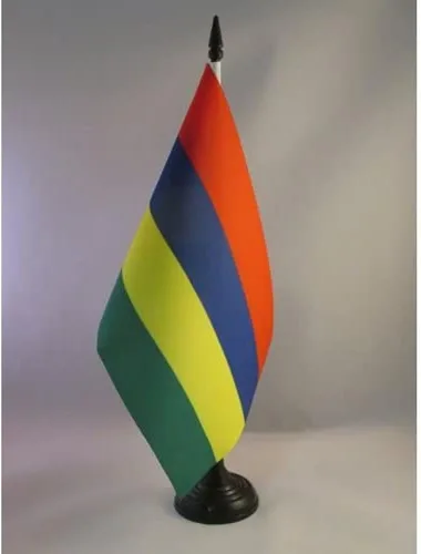 Miniatura 248 de AZ FLAG Sierra Leone Bandera de mesa 5'' x 8'' - Bandera de escritorio de Sierra Leona 21 x 14 cm - Bastón y base de plástico negro