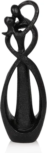 Trycooling Estatua de los amantes de los besos, escultura abstracta, estatuas de resina para decoración del hogar, oficina, estante de escritorio,
