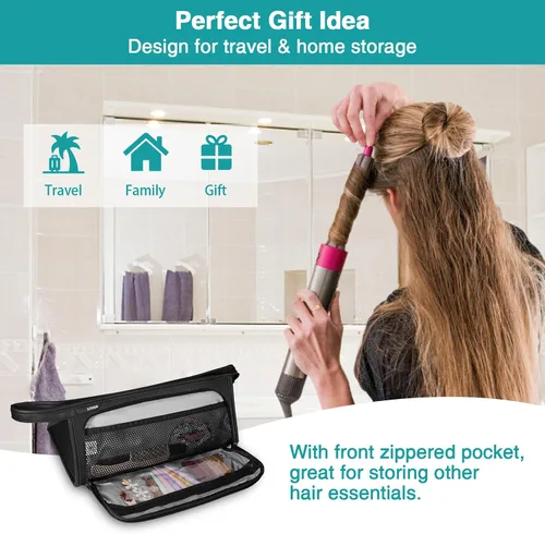 Miniatura 4 de SITHON Estuche de transporte de viaje para Dyson Airwrap Styler/Shark Speedstyle Flexstyle, bolsa organizadora de almacenamiento resistente al agua