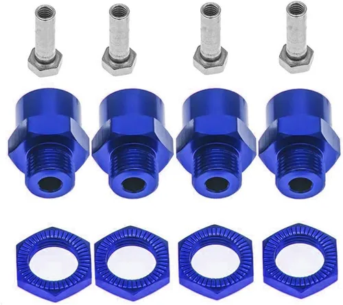 Miniatura 2 de Adaptador de cubo hexagonal de rueda de 0.472 in a 0.669 in conversión para 1/10 RC Car y actualización de neumáticos 1/8 Azul oscuro