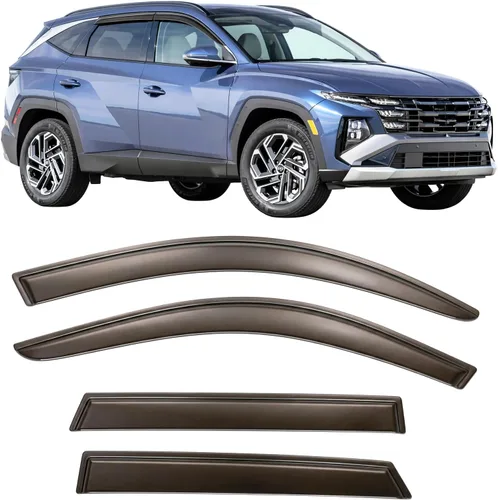 Miniatura 17 de Protectores de lluvia adhesivos 2017-2022 para Honda CR-V Viseras deflectoras de ventana lateral LX EX EX-L Touring 3D onduladas estilo JDM CRV
