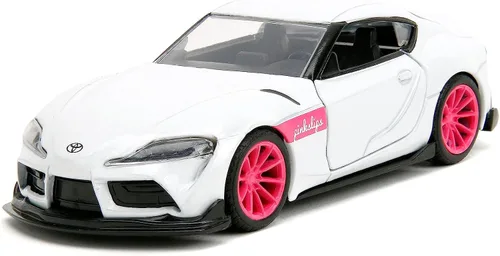 Jada Pink Slips 1:32 W1 2020 GR Toyota Supra - Auto fundido a presión, juguetes para niños y adultos (blanco)