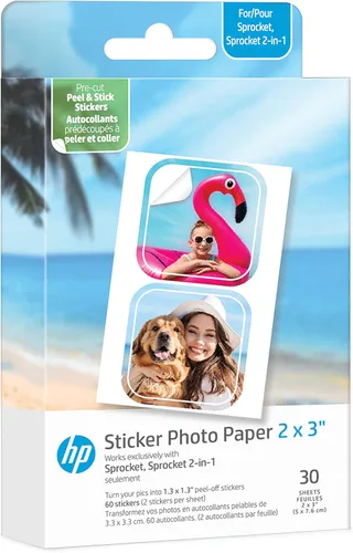 Miniatura 8 de HP Sprocket - Papel fotográfico adhesivo Zink de 2 x 3 pulgadas (20 hojas) compatible con impresoras fotográficas HP Sprocket.