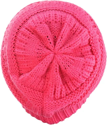 Miniatura 424 de C.C Trendy Warm Chunky Soft Stretch Cable Knit Beanie