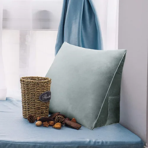 Miniatura 5 de Almohada de cuña para cabecero de cama Almohada pequeña de refuerzo para cabecera, almohadas de lectura para sentarse en la cama para adultos, cojín