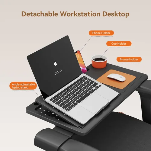 Miniatura 4 de Silla de oficina Newtral ergonómica con reposapiés, soporte lumbar autoajustable, silla de escritorio de respaldo alto con apoyabrazos 4D, bloqueo