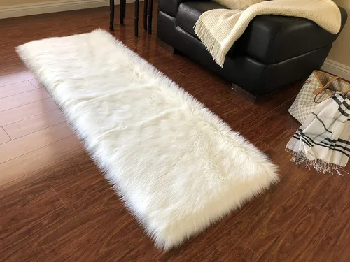 Miniatura 21 de LAMBZY Alfombra rectangular de piel de oveja sintética, súper suave, hipoalergénica, de felpa, lujosa alfombra de felpa sedosa para dormitorios