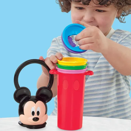 Miniatura 4 de Play-Doh Disney Junior Mickey Mouse Clubhouse, juego de juguetes apilables felices, juguetes preescolares, regalos de manualidades y arte para niños