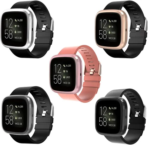 Miniatura 6 de Simpeak Funda protectora de pantalla compatible con reloj inteligente Fitbit Versa 2, 5 unidades, protección completa, cubierta de parachoques