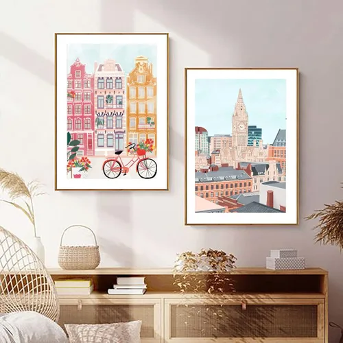 Miniatura 4 de LIULIMI Kit de Pintura de Diamantes DIY 5D de Paisaje Mundial, Kit de Arte de Diamantes, Arte de Diamantes Redondos Diamante Completo Estilo Dibujos