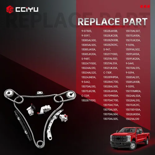 Miniatura 3 de CCIYU Kit de cadena de distribución para Nissan para Murano Quest para ALTIMA 3.5L TS20967 Ifor F-NS302 TKNI037 TK3035 9-0720S TKNS351 TK645A