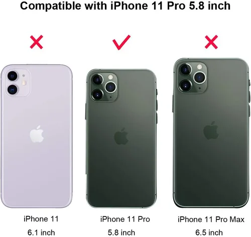 Miniatura 3 de Unov Funda compatible con iPhone 11 Pro, transparente, con diseño delgado, protector suave de TPU a prueba de golpes, patrón de flores en relieve