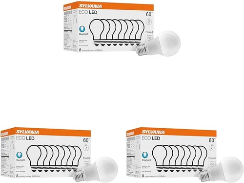 Miniatura 7 de Sylvania ECO - Bombilla LED A19, equivalente a 60 W, eficiente 9 W, 7 años, 750 lúmenes, no regulable, esmerilada, luz diurna de 5000 K, 24