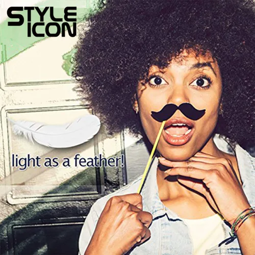 Miniatura 6 de Style Icon 3 paquetes de cabello humano Afro Kinkys a granel (30cm/30cm/30cm, negro natural) - Trenzas Afro Twist - Extensiones rizadas y crespas