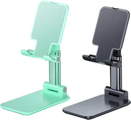 Miniatura 13 de Soporte para teléfono celular, soporte de teléfono celular ajustable en ángulo con almohadilla de silicona para escritorio, soporte de teléfono