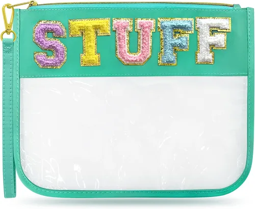 Miniatura 11 de Bolsa de viaje transparente con cremallera de chenilla, bolsa de maquillaje de nailon, bolsa de maquillaje de preparación, bolsa de aseo Bocadillos
