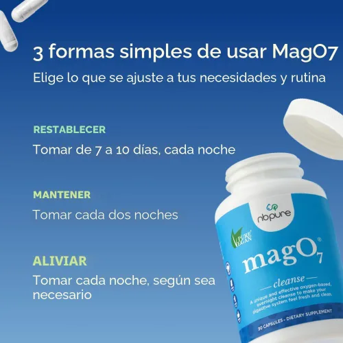 Miniatura 3 de nbpure MagO7 - Limpieza y desintoxicación natural del colon Alivio ocasional del estreñimiento, ablandamiento de las heces y apoyo contra