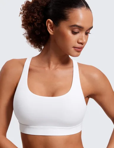 Miniatura 4 de CRZ YOGA Brasier deportivo con tirantes delgados para mujer, para fitness o ejercicio físico, brasier con relleno y espalda cruzada para yoga