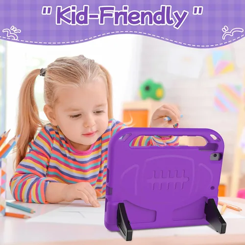 Miniatura 9 de BMOUO Funda para niños para iPad de 9ª/8ª/7ª generación (iPad de 10.2 pulgadas, 2021/2020/2019), con protector de pantalla integrado, soporte