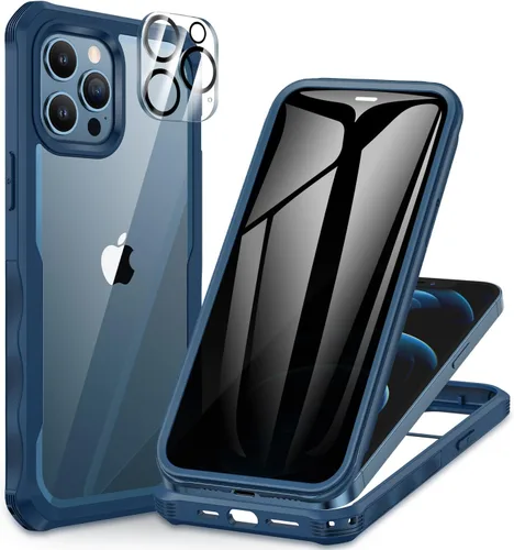Miniatura 19 de CENHUFO Funda de privacidad para iPhone 11 Pro, funda de cuerpo completo con protector de pantalla de privacidad de vidrio templado 9H integrado
