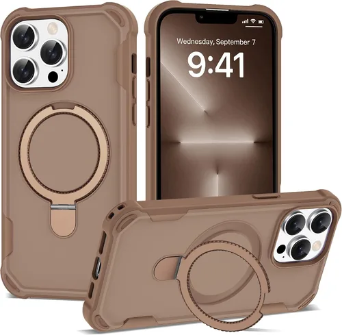 Miniatura 23 de Funda compatible con iPhone 12 y 12 Pro de 6.1 pulgadas con soporte de anillo magnético [protección militar contra caídas] [compatible con MagSafe]