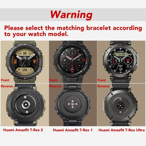 Miniatura 2 de torbollo Compatible con Amazfit T-Rex/T-Rex Pro/T-Rex 2, correa de reloj de nailon duradera, correa de grado militar con aro y bucle hebilla