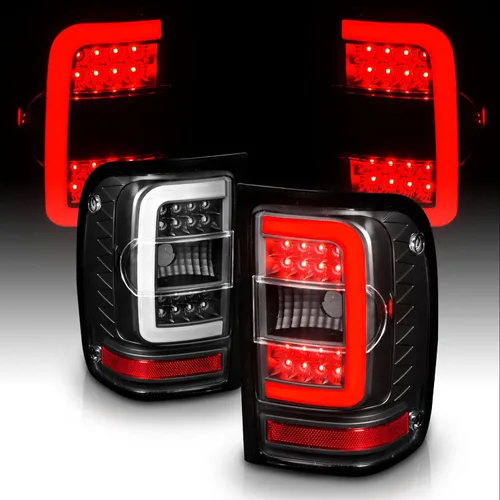 AmeriLite Para Ford Ranger 2001-2011 Tipo C LED, halógeno, tubo transparente, luces traseras de freno de automóvil, lado del pasajero y conductor,