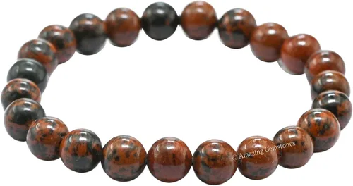 Miniatura 122 de Amazing Gemstone Pulsera de cristal para mujeres y hombres, pulsera de cristal curativo de protección, pulsera elástica con cuentas de piedras