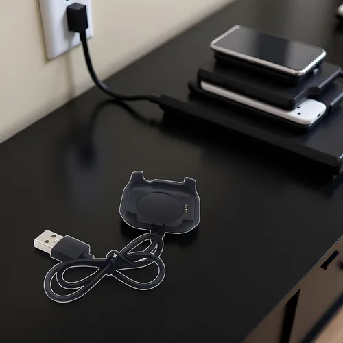 Miniatura 2 de Cable de carga negro para reloj inteligente HW22, cargador magnético, soporte de muelle, adaptador de cable de carga USB, cables y cargadores