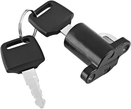 Miniatura 5 de Cerradura de casco de motocicleta, cerradura antirrobo de aleación de aluminio para casco con 2 llaves, gancho universal para casco