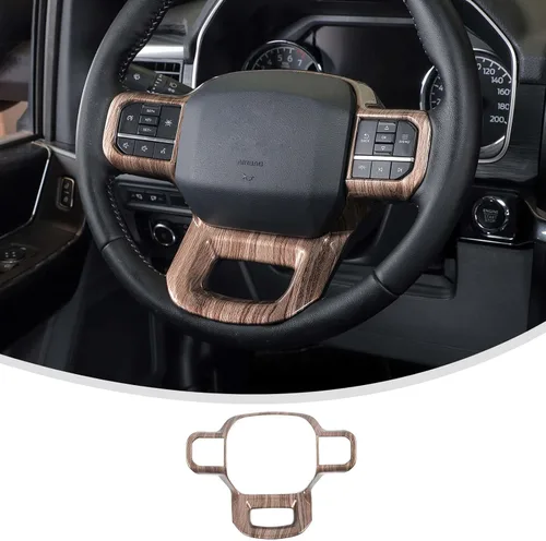Miniatura 14 de Linskip Moldura para volante compatible con Ford F150 2015-2020 y F250 F350 Super Duty 2017-2022, para Ford Expedition 2018-2021, funda para Negro