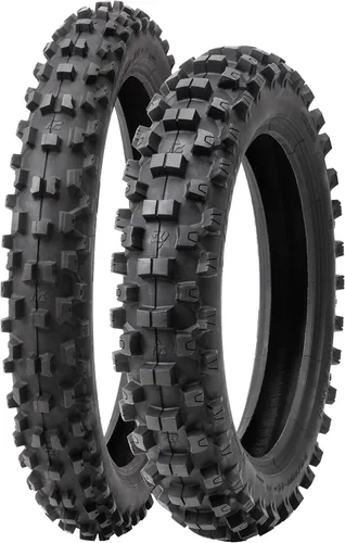 Tusk EMEX T-35® Juego de Neumáticos Delantero y Trasero para Moto de Cross Terreno Blando/Intermedio (80/100x21 & 100/90x19)